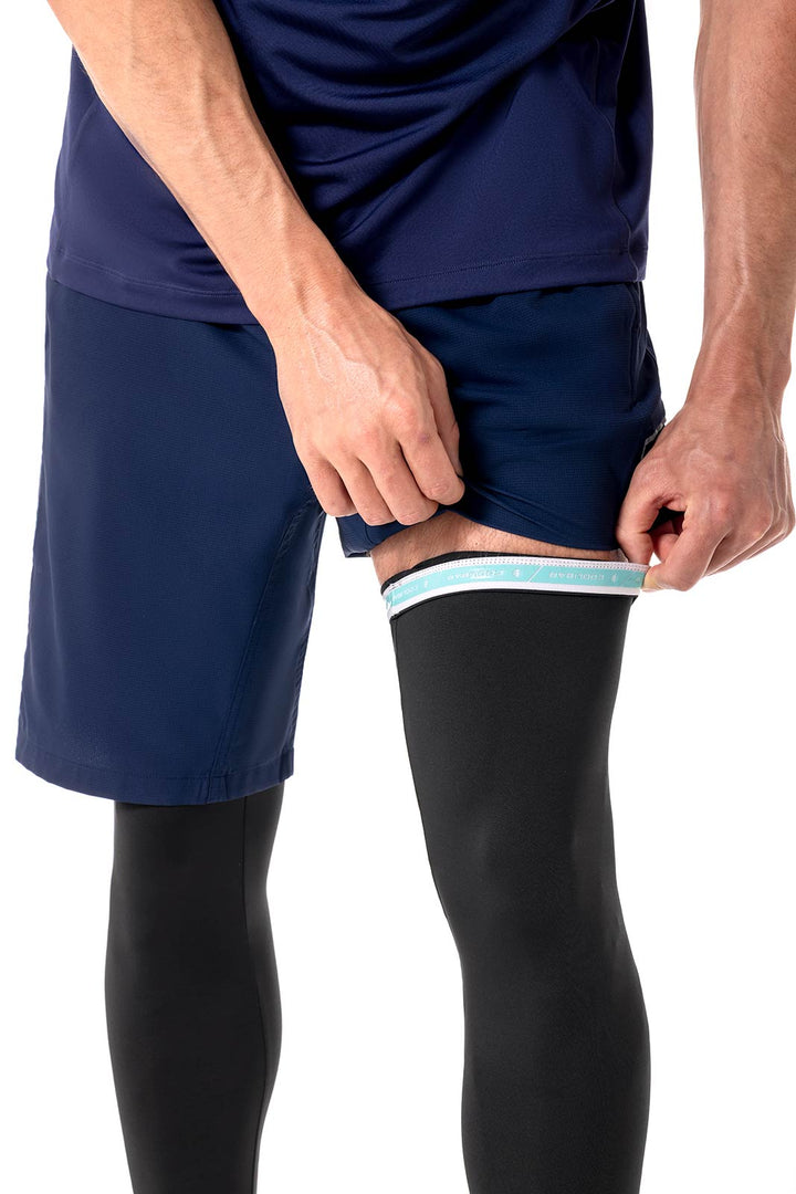 Unisex Performance Leg Sleeves | Black position-3