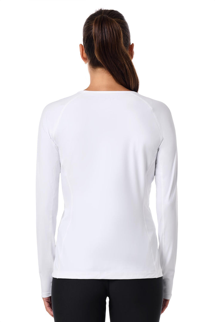 Women's Lightweight Swim Shirt with Long Sleeves | White position-4