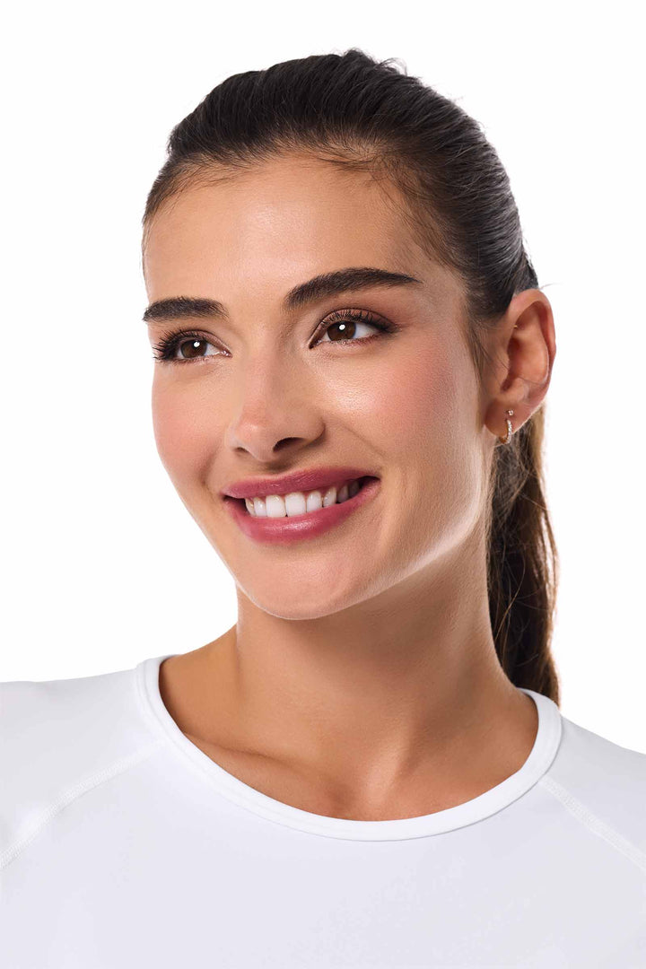 Women's Lightweight Swim Shirt with Long Sleeves | White position-6