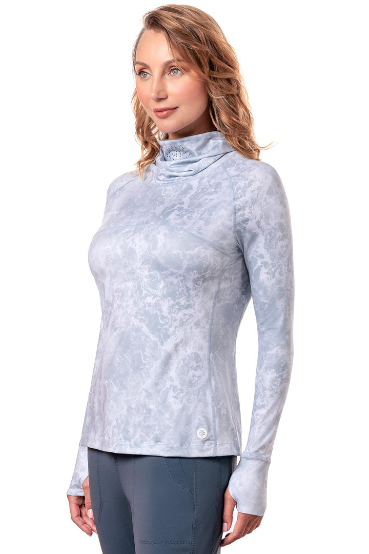 Women's Vented Fishing T-Shirt | Grey Water Print position-4
