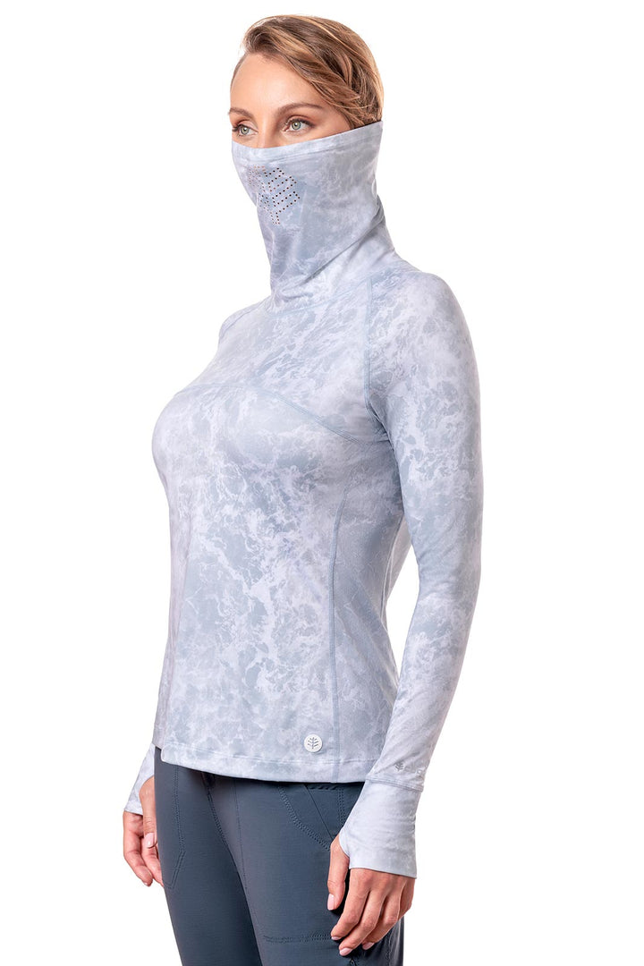 Women's Vented Fishing T-Shirt | Grey Water Print position-5