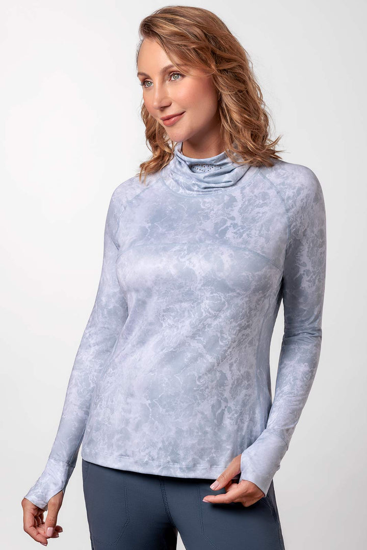 Women's Vented Fishing T-Shirt | Grey Water Print position-10