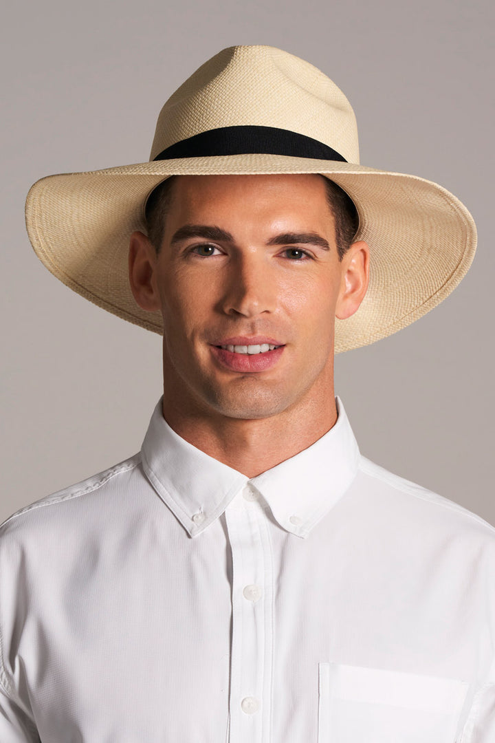 Men's Wide Brim Panama Hat | Natural position-1