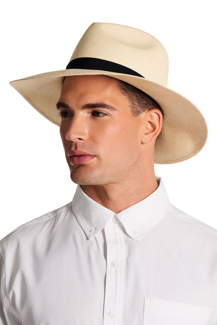 Men's Wide Brim Panama Hat | Natural position-3