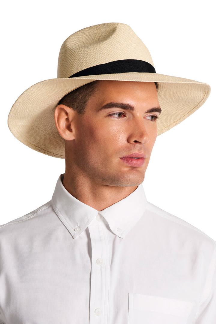 Men's Wide Brim Panama Hat | Natural position-4