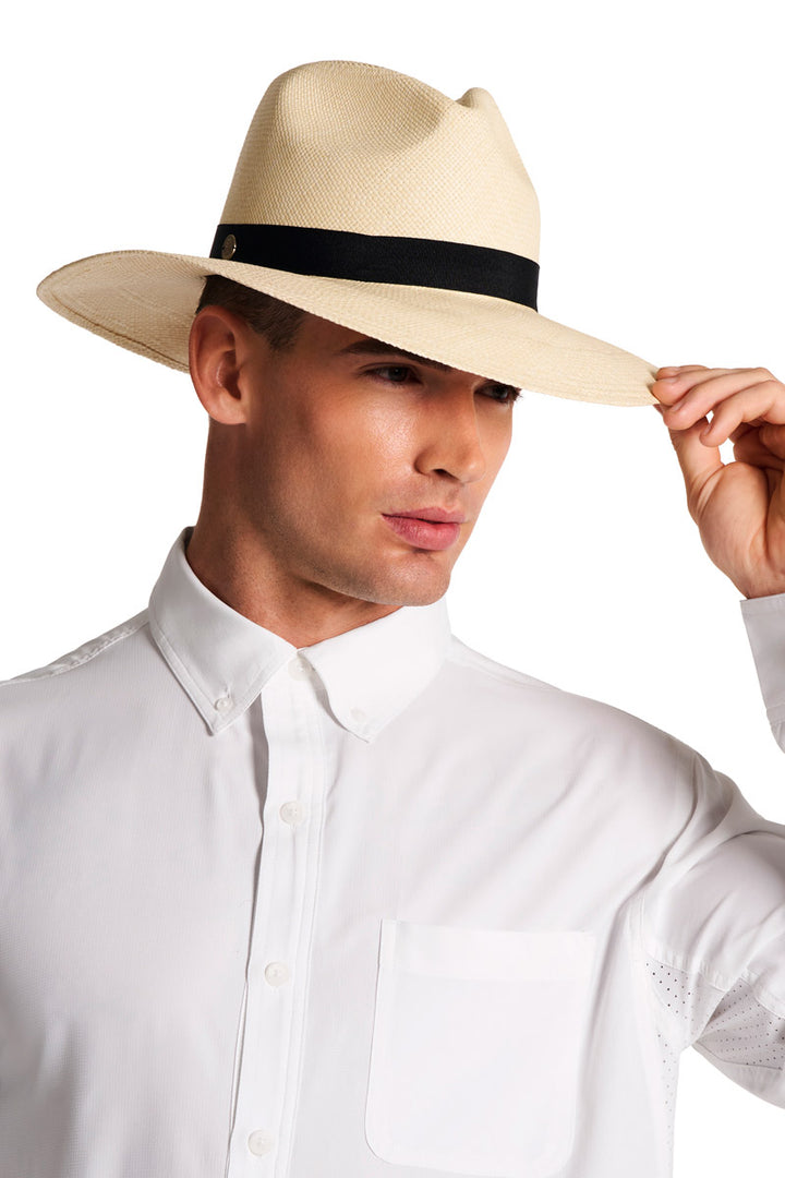 Men's Wide Brim Panama Hat | Natural position-8