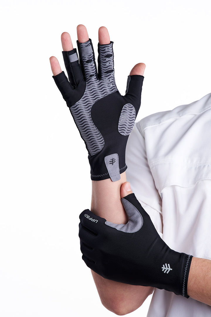 Outdoor Sun Gloves | Black position-5
