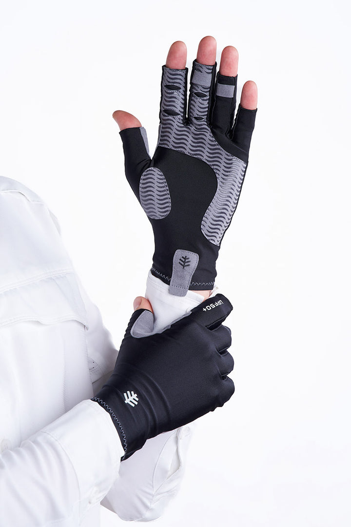 Outdoor Sun Gloves | Black position-6