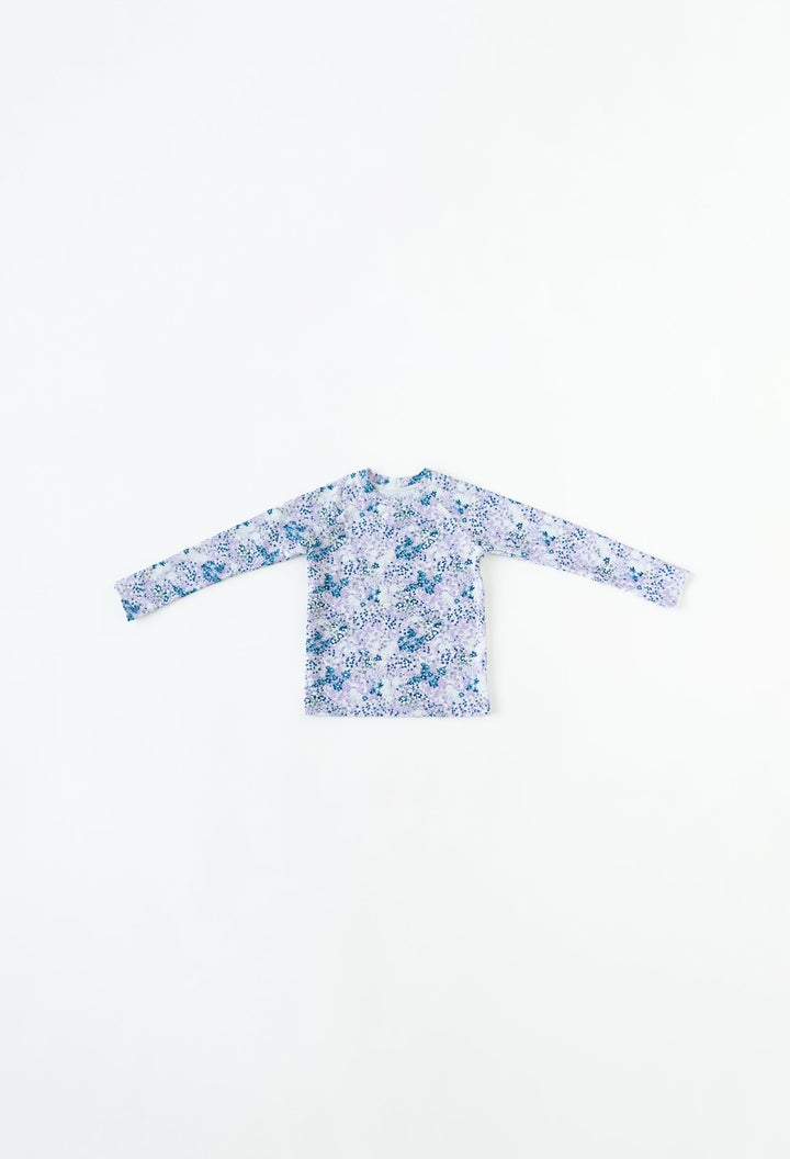 Kids' Long Sleeve Rash Guard | Lavender Fields position-1