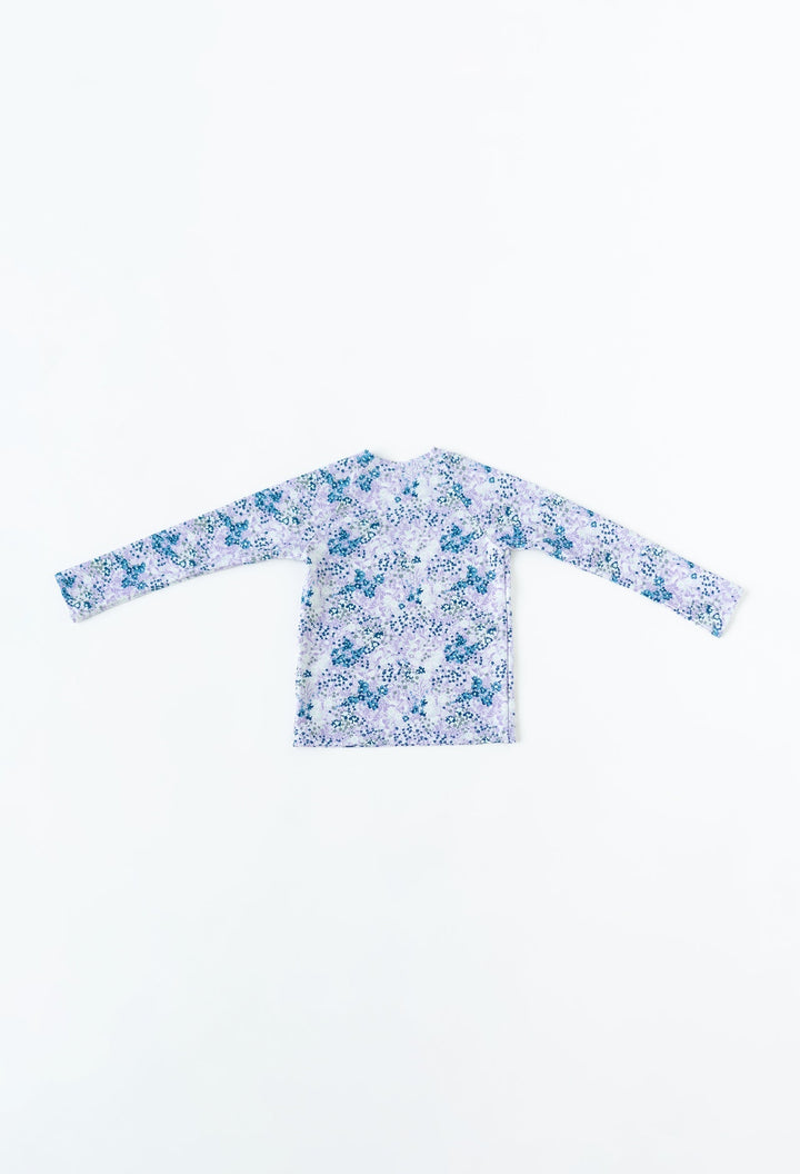 Kids' Long Sleeve Rash Guard | Lavender Fields position-2