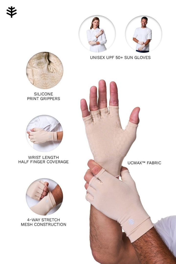 Fingerless UV Sun Gloves | Black position-8