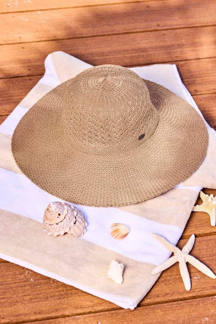 Women's Packable Sun Hat | Tan position-9