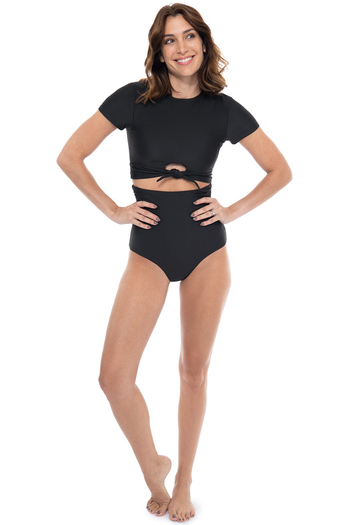 Women's Ultra High Rise Swim Bottoms | Black position-3