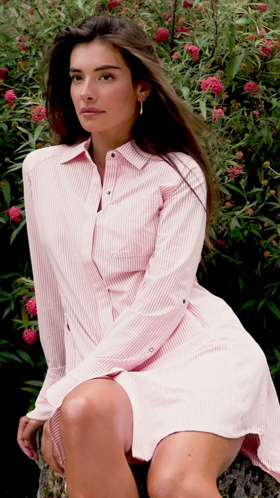 Color_White/Flamingo Pink Stripe